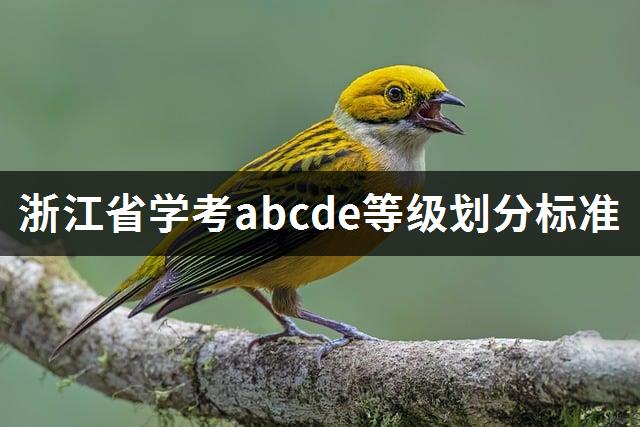 浙江省学考abcde等级划分标准-1